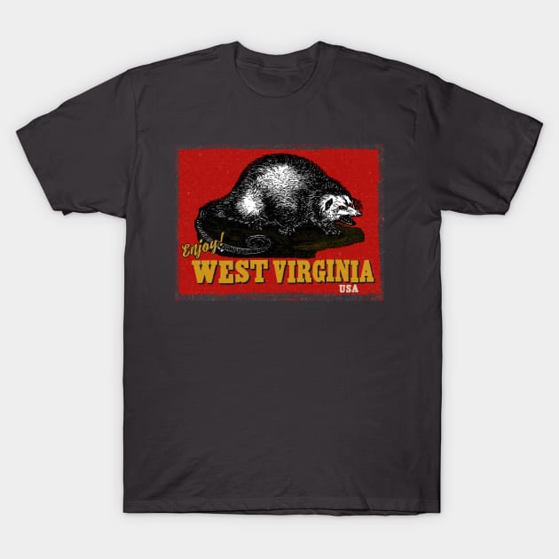 Vintage West Virginia Tourist T-Shirt by Kujo Vintage